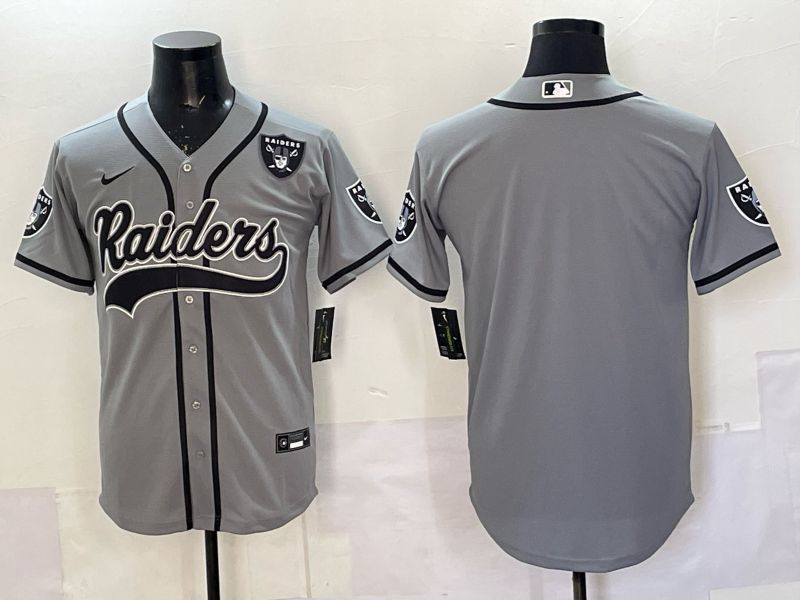 Men 2025 Oakland Raiders Blank Grey 3th generation Joint Name Nike Limited NFL Jersey style 054